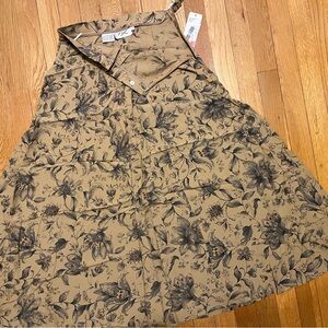 JHCollectible midi skirt in Camel and Black